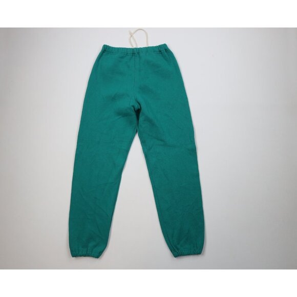 Vtg 80s 90s Russell Athletic Mens Medium Faded Blank Sweatpants Joggers Teal USA - Picture 9 of 13